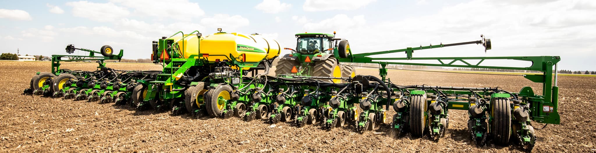 Planter in a field