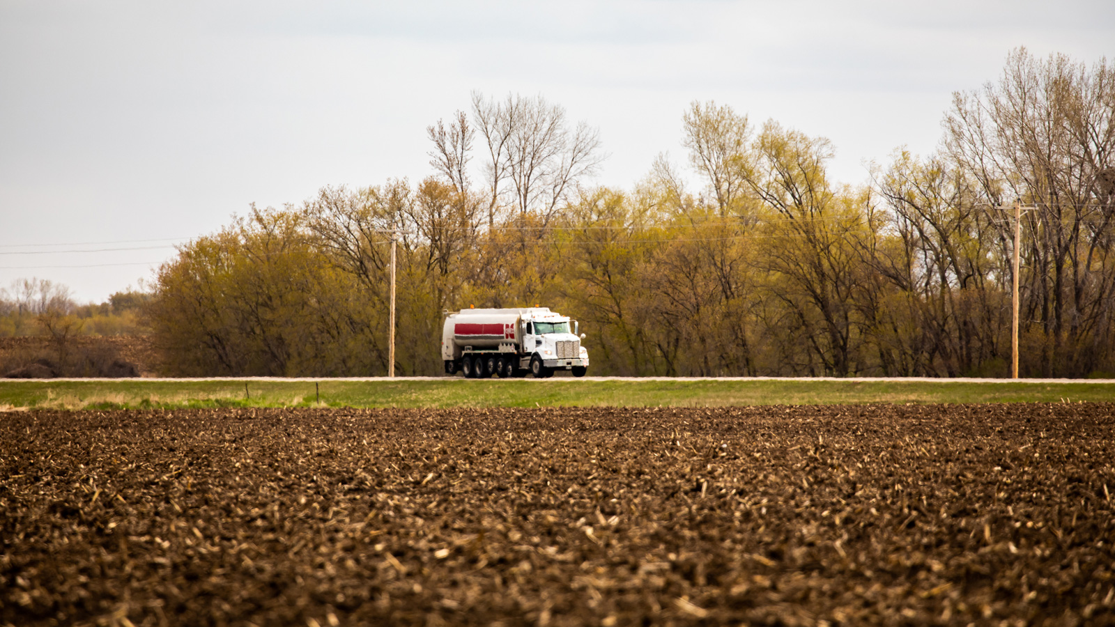 Fuel delivery truck on the road