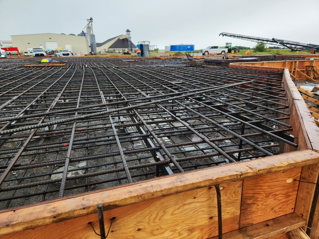 Second elevator mat with rebar as of June 10, 2024