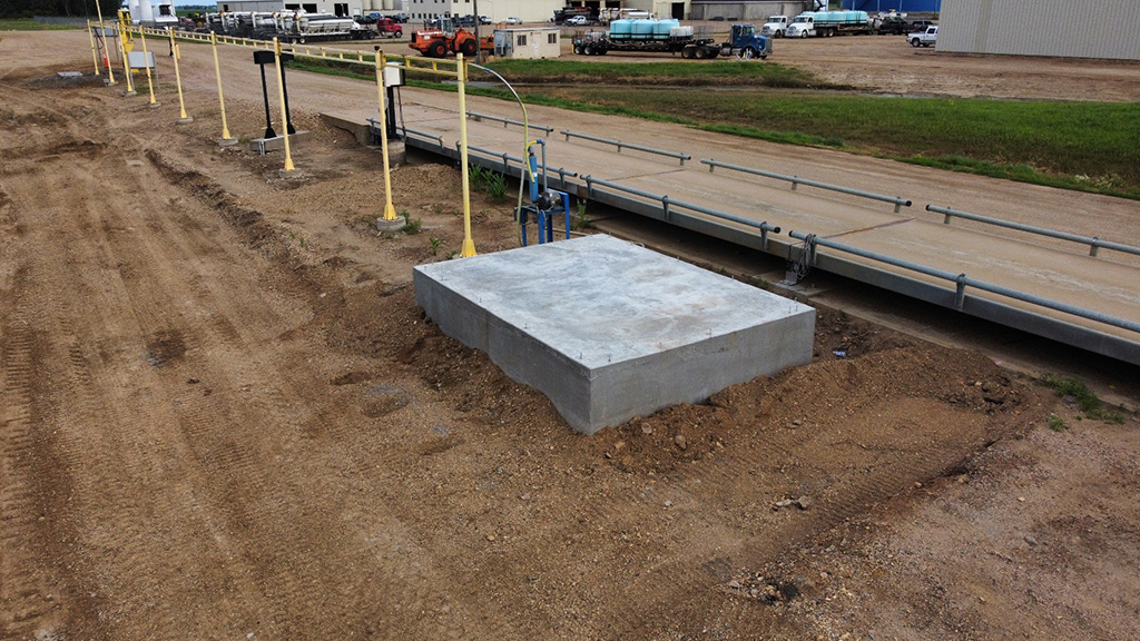 View of foundation for the scale