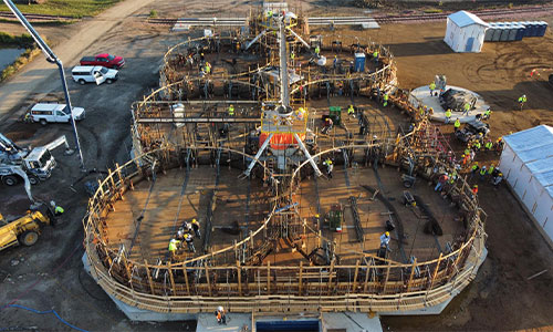 Aerial of Worthing construction project