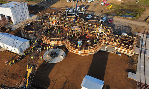 Aerial of Worthing construction project