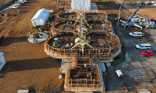 Aerial of Worthing construction project