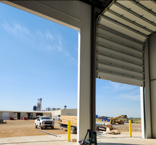 interior of truck receiving building