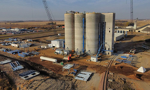 aerial view of project site