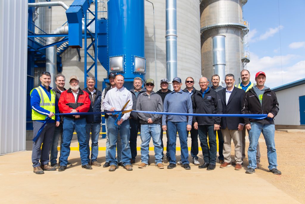 group of men at chs worthing grain elevator ribbon cutting ceremony